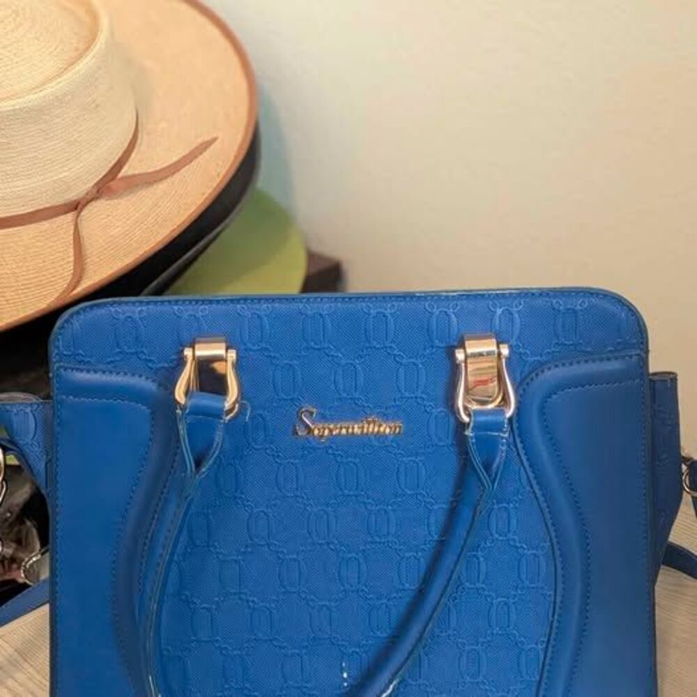 Soperwillton Royal Blue Top Handle Satchel Purse